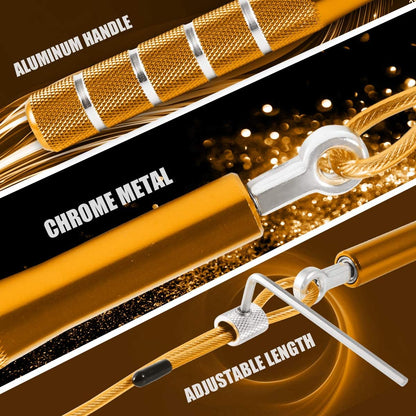 Jump Rope,  Speed Jumping Rope for Training Fitness Exercise, Adjustable Adults Workout Skipping Rope for Men, Women, Kids, Girls